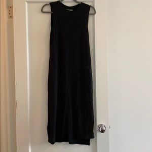 Long black cotton dress